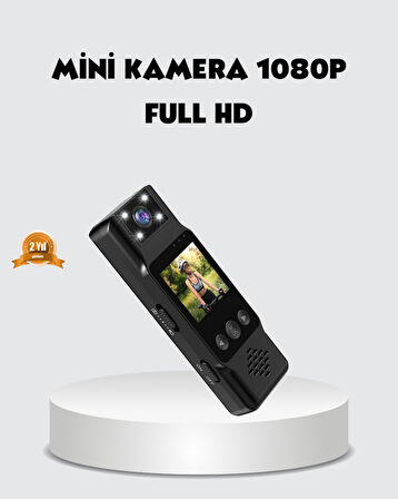 180 Derece Dönebilen Mini Kamera Full HD TFT Ekran Hareket Sensörlü