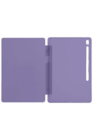 iPad Pro 11 (2024) Kılıf Kalemlikli Hugo Tablet Kılıfı - Mor-(5796)