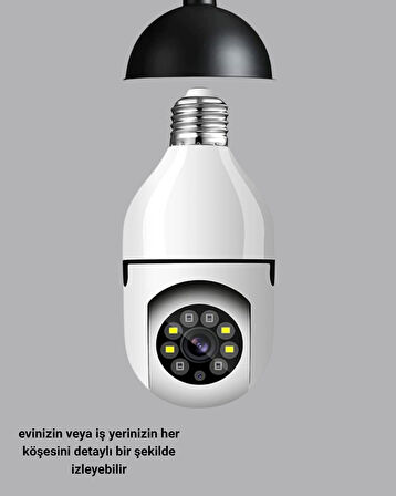 Akıllı Duy Kamera Gece Görüşlü ve Hareket Algılama Sensörlü