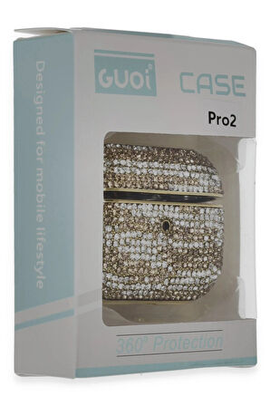 Airpods Pro 2 (2.nesil) Klor Taşlı Kılıf - Desen 6-(5796)