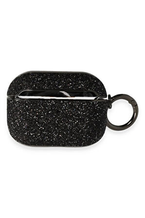 Airpods Pro (1.nesil) Spell Simli Kılıf - Siyah-(5796)