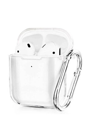 Airpods 2 (2.nesil) Hang Kılıf - Şeffaf-(5796)