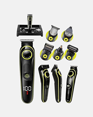 5’i 1 Arada Şarjlı Erkek Bakım Seti LED Göstergeli ve Suya Dayanıklı