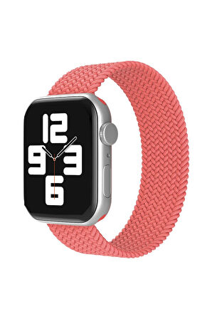 Apple Watch 42mm Ayarlı Solo Silikon Kordon - Pembe-(5796)