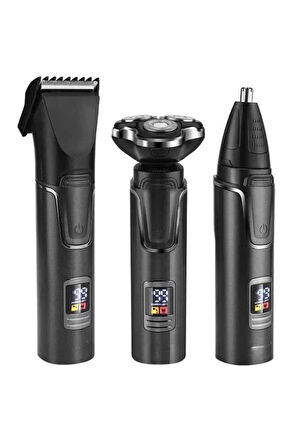 Yüksek Performanslı 3 Başlıklı Profesyonel Şarjlı Islak ve Kuru Kullanıma Uy