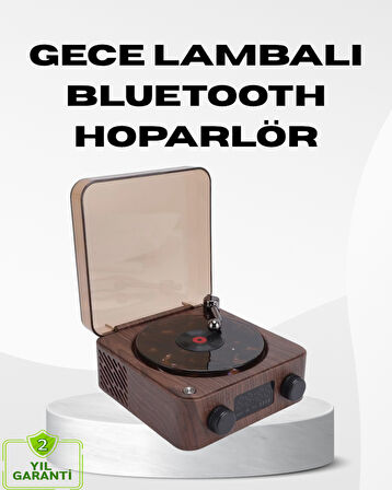 Dekoratif Gece Işığı Bluetooth Hoparlör Dijital Saat Çok Yönlü Sesli Aydınl