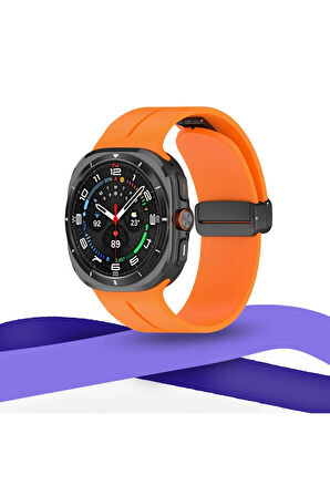 Watch 7 Ultra KR418 Tender Silikon Kordon - Koyu Yeşil-(5796)