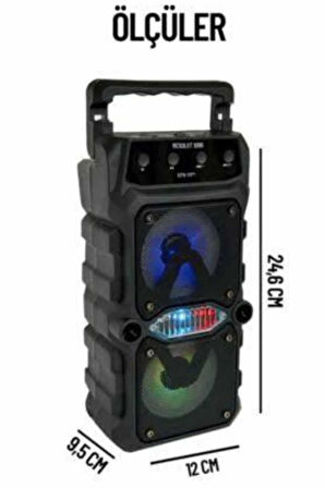 Büyük Boy Bluetooth Hoparlör Çoklu Bağlantı Çift Çıkışlı Taşınabilir K