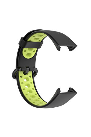 Xiaomi Redmi Watch 2 Spor Delikli Kordon - Siyah-Yeşil-(5796)