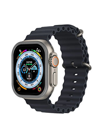 Apple Watch Ultra 49mm Alüminyum Kasa Cam Ekran Koruyucu - Gri-(5796)