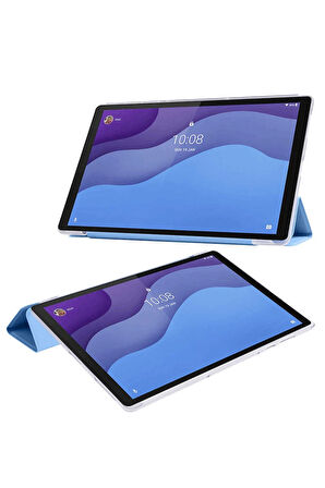 Lenovo M10 HD X306F Kılıf Tablet Smart Kılıf - Mavi-(5796)