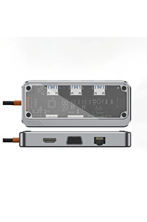 Dönüştürücü 10in1 Hub SW10V - Gri-(5796)