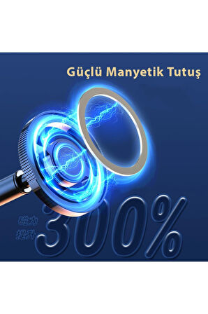 Q38 Ayarlanabilir Yapışkanlı Manyetik Magsafe Araç Tutucu - Siyah-(5796)