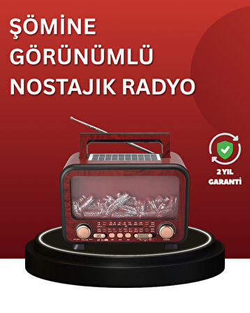 Solar Panelli Alev Işıklı Bluetooth Hoparlör – Çoklu Giriş Uzun Pil Ömrü