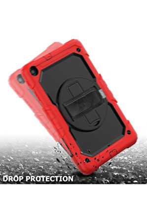 Samsung Galaxy T510 Tab A 10.1 Kılıf Pars Tablet Kapak - Kırmızı-(5796)