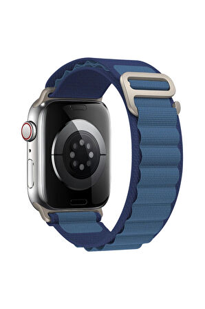 Apple Watch 38mm Mountain Kordon - Lacivert-(5796)