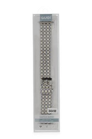 Apple Watch 38mm Karo Motif Kordon - Lila-(5796)