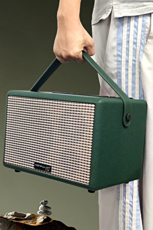 F31 50W Sürücülü 2 Adet Mikrofonlu BT 5.2 Kablosuz Hoparlör - Turuncu-(5796)