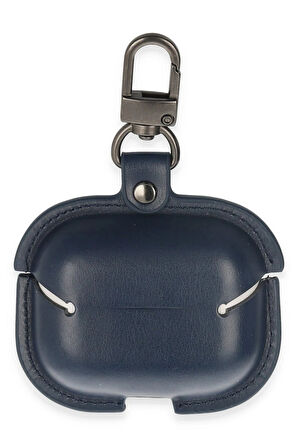 Airpods Pro 2 (2.nesil) Çanta Deri Kılıf - Lacivert-(5796)