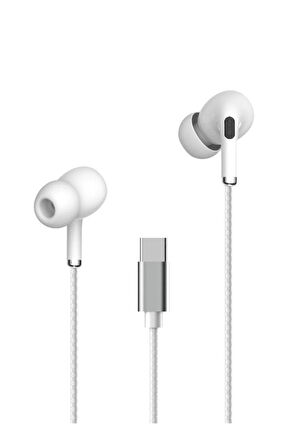 INA16 Type-C Kablolu Kulak İçi Kulaklık - Beyaz-(5796)