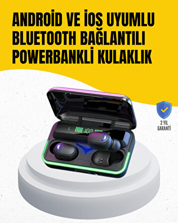 Su Geçirmez E10 Bluetooth Kulaklık Powerbank ve Gürültü Engelleme