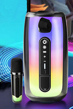 Pluse 7 Mikrofonlu RGB Kablosuz Hoparlör - Beyaz-(5796)