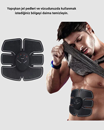 Elektronik Kas Uyarıcı Cihaz 6 Farklı Modlu Jel Pedli Göbek Kol Stimülatör