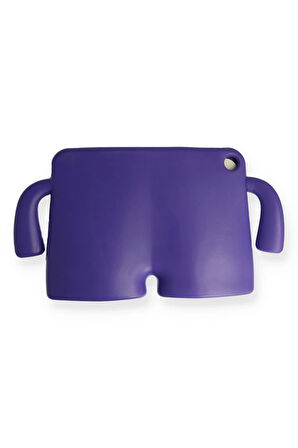 iPad Mini 5 Kılıf Karakter Tablet Silikon - Mor-(5796)