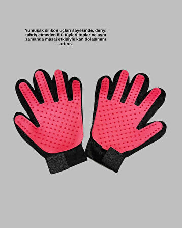 Evcil Hayvan Tüy Toplama ve Masaj Eldiveni – Köpek ve Kedi Tüy Dökülme Önley