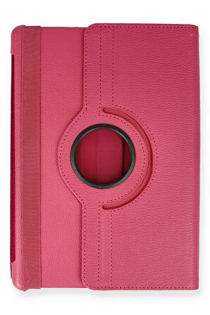 Huawei MediaPad T5 10 Kılıf 360 Tablet Deri Kılıf - Pembe-(5796)