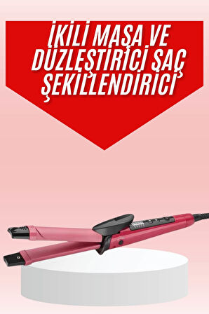 Saç Şekillendirici Düzleştirici ve Maşa Özellikli Şekillendirici Seramik Kapl