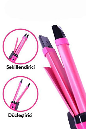 Saç Şekillendirici Düzleştirici ve Maşa Özellikli Şekillendirici Seramik Kapl