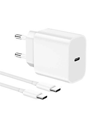 15/Pro/Pro Max 25W İOS Uyumlu Hızlı Şarj Aleti Adaptörlü Beyaz