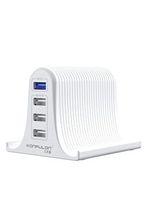 C52Q 4 USB 3.0 Quick Standlı Seyahat Şarj Cihazı-(5796)