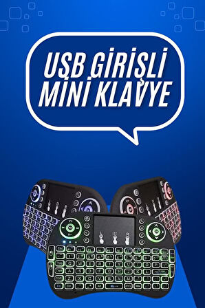 Mini Klavye Gaming Pc Playstation Ledli Mouse Rgb Mouse Bluetooth Usb