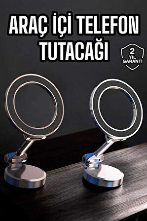 Telefon Tutucu Tüm Arabalara Uyumlu Araç İçi Katlanabilir Manyetik Tasarım