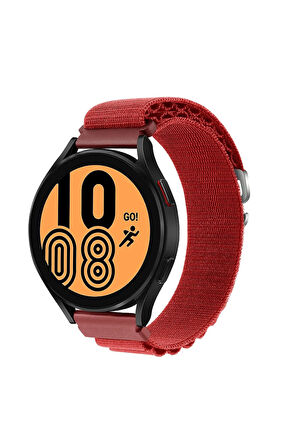 Watch 22mm KR410 Kumaş Kordon - Kırmızı-(5796)