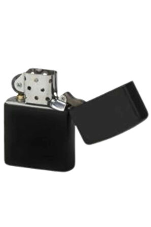 Hediyelik Zarif Zippo Model Siyah Benzinli Çakmak