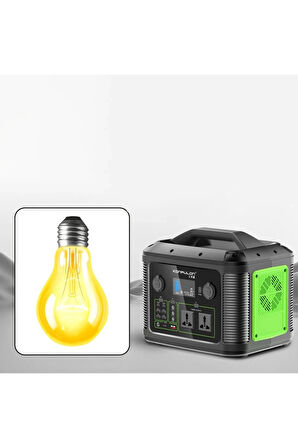 CN06 Powerbank 1200W 315.000 mAh Kamp Şarj 60W PD - Siyah-(5796)