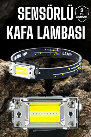 Kafa Lambası Led Fener Pratik Taşınabilir Ayarlanabilir USB Şarjlı