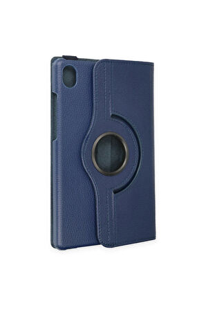 Lenovo Tab M8 Kılıf 360 Tablet Deri Kılıf - Lacivert-(5796)
