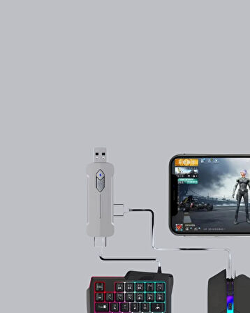 Mobil Gaming Set Klavye + Mouse + Dönüştürücü 5’li Paket Yüksek DPI Bluetoo