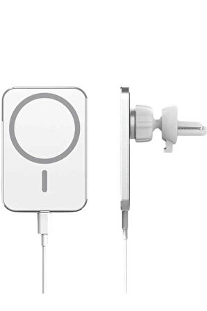 Kablosuz Şarj Aleti Magsafe Araç Içi Manyetik Şarj 15W İOS Uyumlu