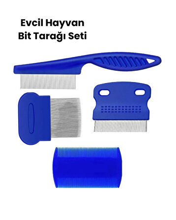 Bit Pire ve Tüy Temizliğine Uygun Çok Amaçlı Evcil Hayvan Tarağı Seti