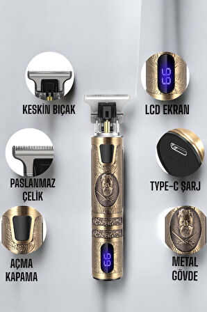 Çizik Tıraş Makinesi Şarjlı Paslanmaz Çelik Bıçaklı Uzun Ömürlü