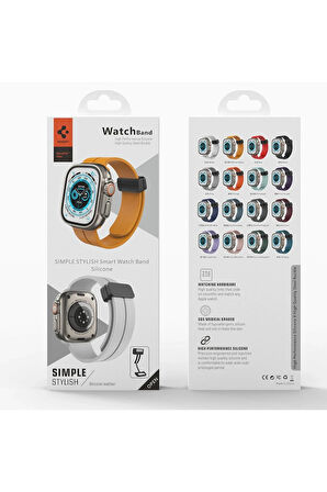 Apple Watch 38mm KR412 Elegance Stylısh Kordon - Turuncu-(5796)