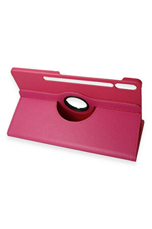 Samsung Galaxy X610 Tab S9 FE Plus 12.4 Kılıf 360 Tablet Deri Kılıf - Pembe-(579