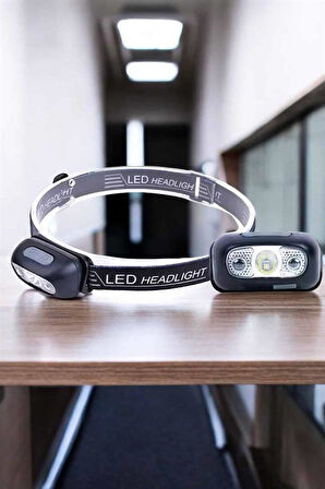 Kafa Lambası Kamp Lambası Led Işık Şarjlı Ayarlanabilir