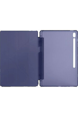 iPad Pro 11 (2024) Kılıf Kalemlikli Hugo Tablet Kılıfı - Lacivert-(5796)