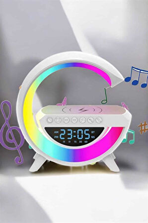 Android Uyumlu Akıllı Bluetooth Hoparlör Kablosuz Şarj Cihazı Standı